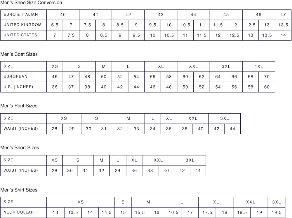 Sizing Guide